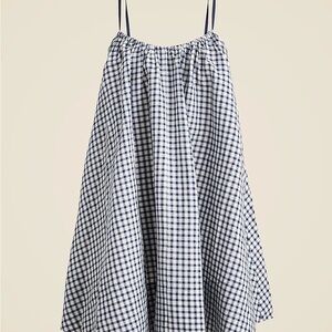 J.Crew Swingy tie back beach dress in linen cotton blend